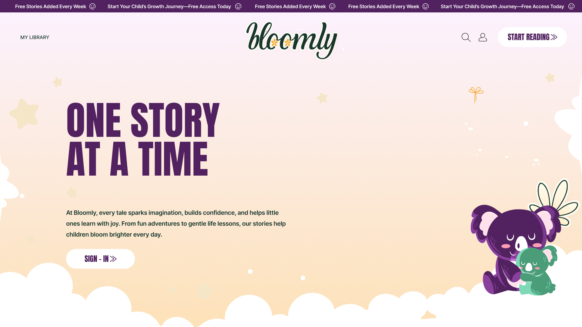 eBook app prototype screen